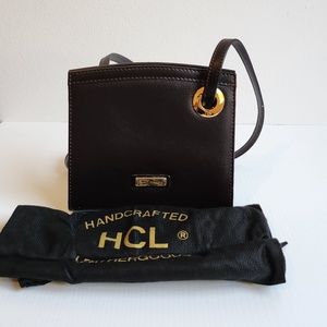 NEW Made in Germany HCL Dark Brown Leather Small Crossbody Bag